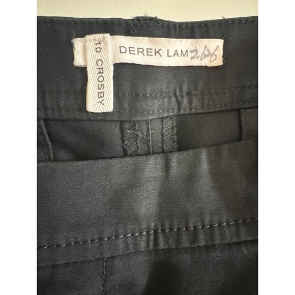 Derek Lam Crosby 10 Black Slim Straight Dress Pants Size 0 - Picture 3 of 4